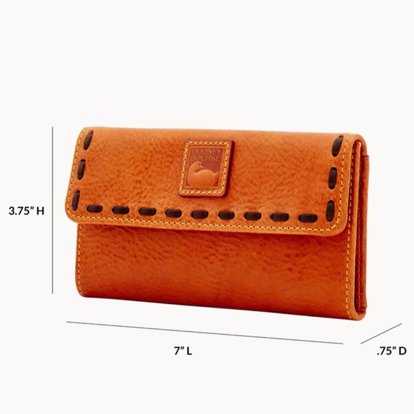 NWT - Dooney & Bourke ECRU Florentine Leather Continental Clutch - Picture 11 of 13